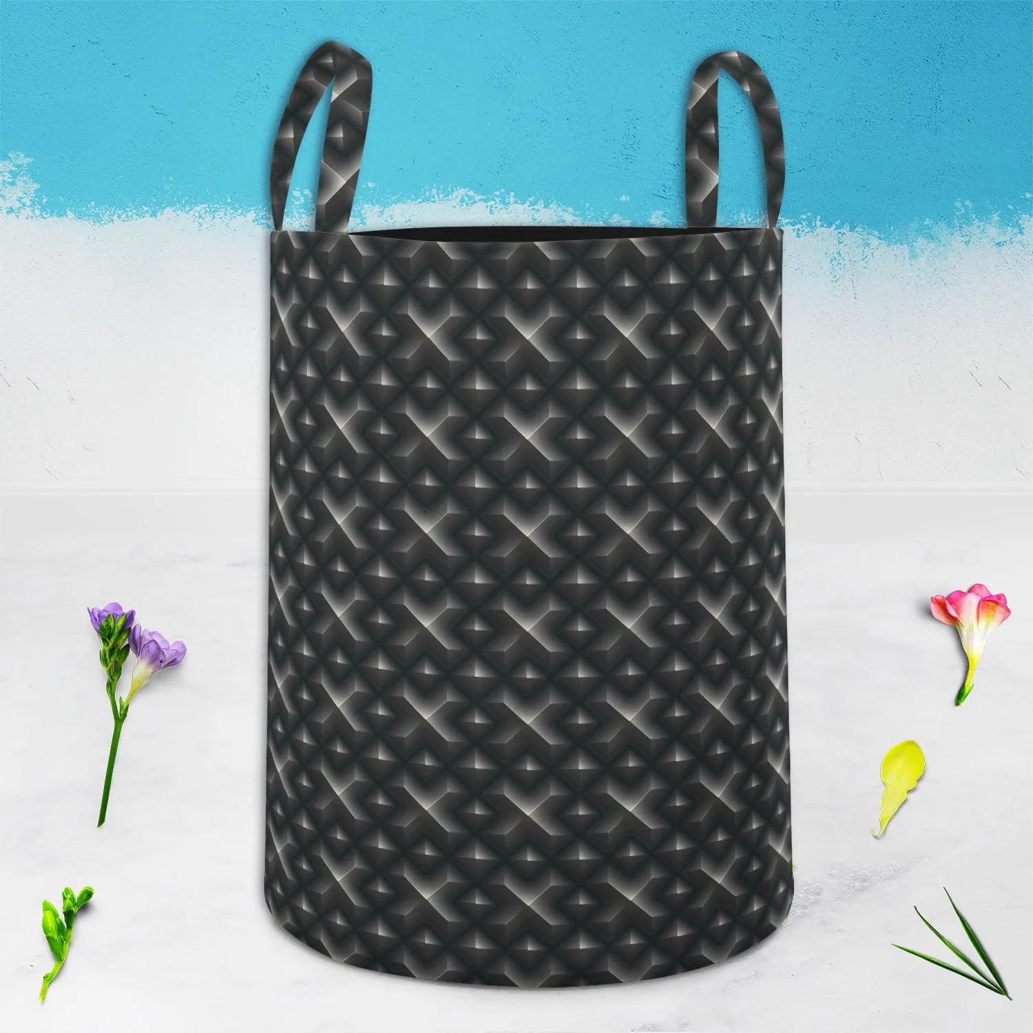 Abstract Art D41 Foldable Open Storage Bin | Organizer Box, Toy Basket, Shelf Box, Laundry Bag | Canvas Fabric