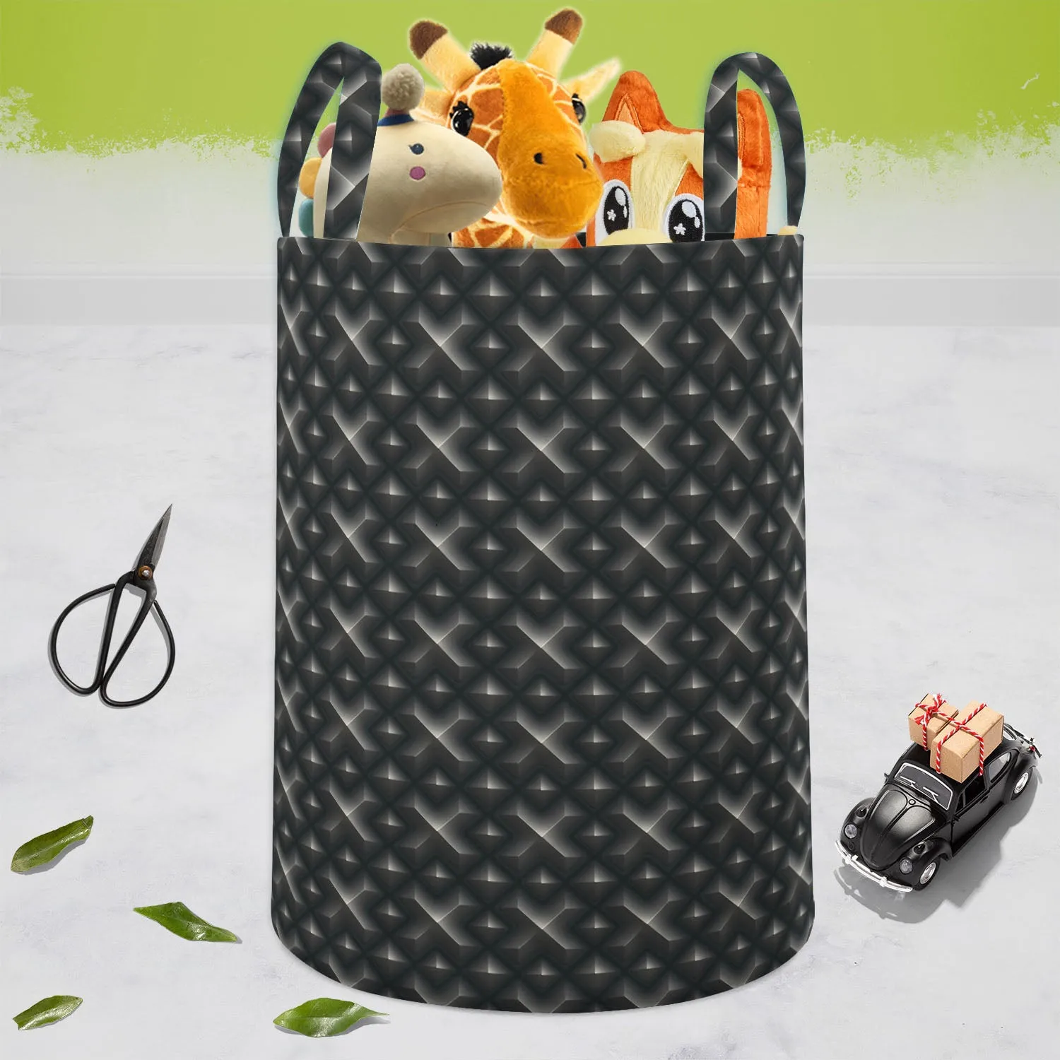 Abstract Art D41 Foldable Open Storage Bin | Organizer Box, Toy Basket, Shelf Box, Laundry Bag | Canvas Fabric