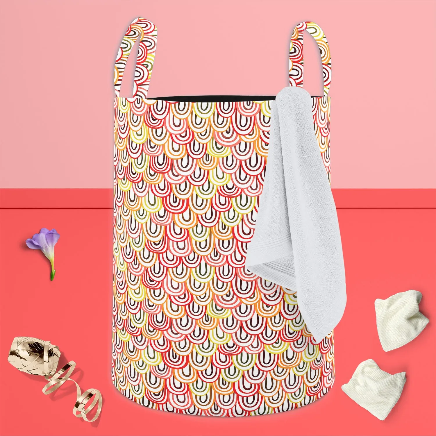 Abstract Doodles D1 Foldable Open Storage Bin | Organizer Box, Toy Basket, Shelf Box, Laundry Bag | Canvas Fabric