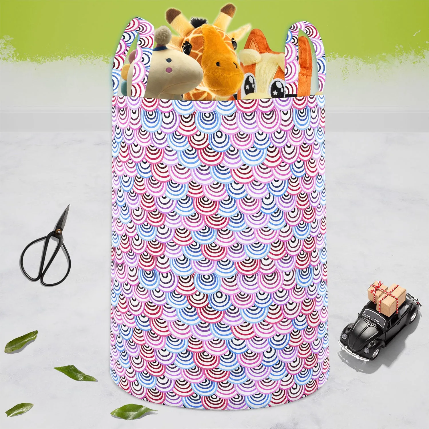 Abstract Doodles D2 Foldable Open Storage Bin | Organizer Box, Toy Basket, Shelf Box, Laundry Bag | Canvas Fabric
