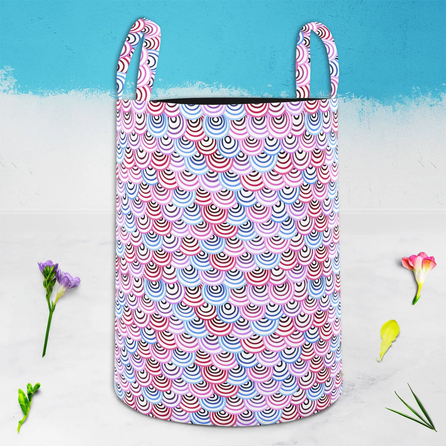 Abstract Doodles D2 Foldable Open Storage Bin | Organizer Box, Toy Basket, Shelf Box, Laundry Bag | Canvas Fabric