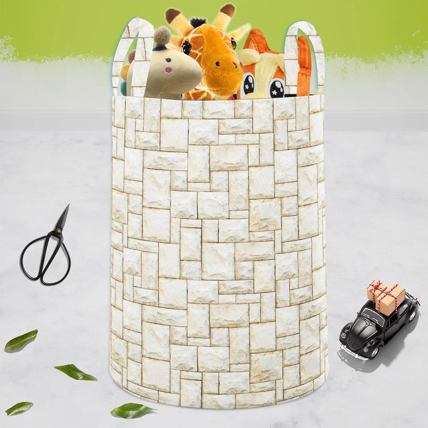 Abstract Surface D1 Foldable Open Storage Bin | Organizer Box, Toy Basket, Shelf Box, Laundry Bag | Canvas Fabric