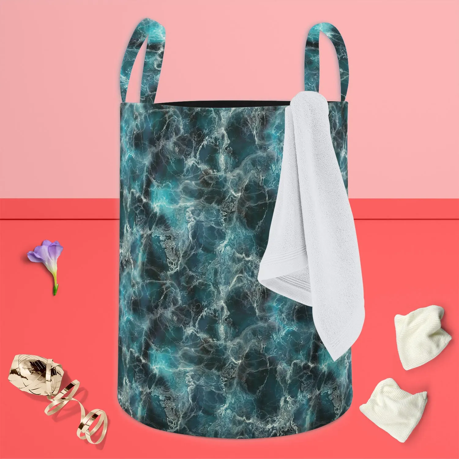 Abstract Surface D2 Foldable Open Storage Bin | Organizer Box, Toy Basket, Shelf Box, Laundry Bag | Canvas Fabric