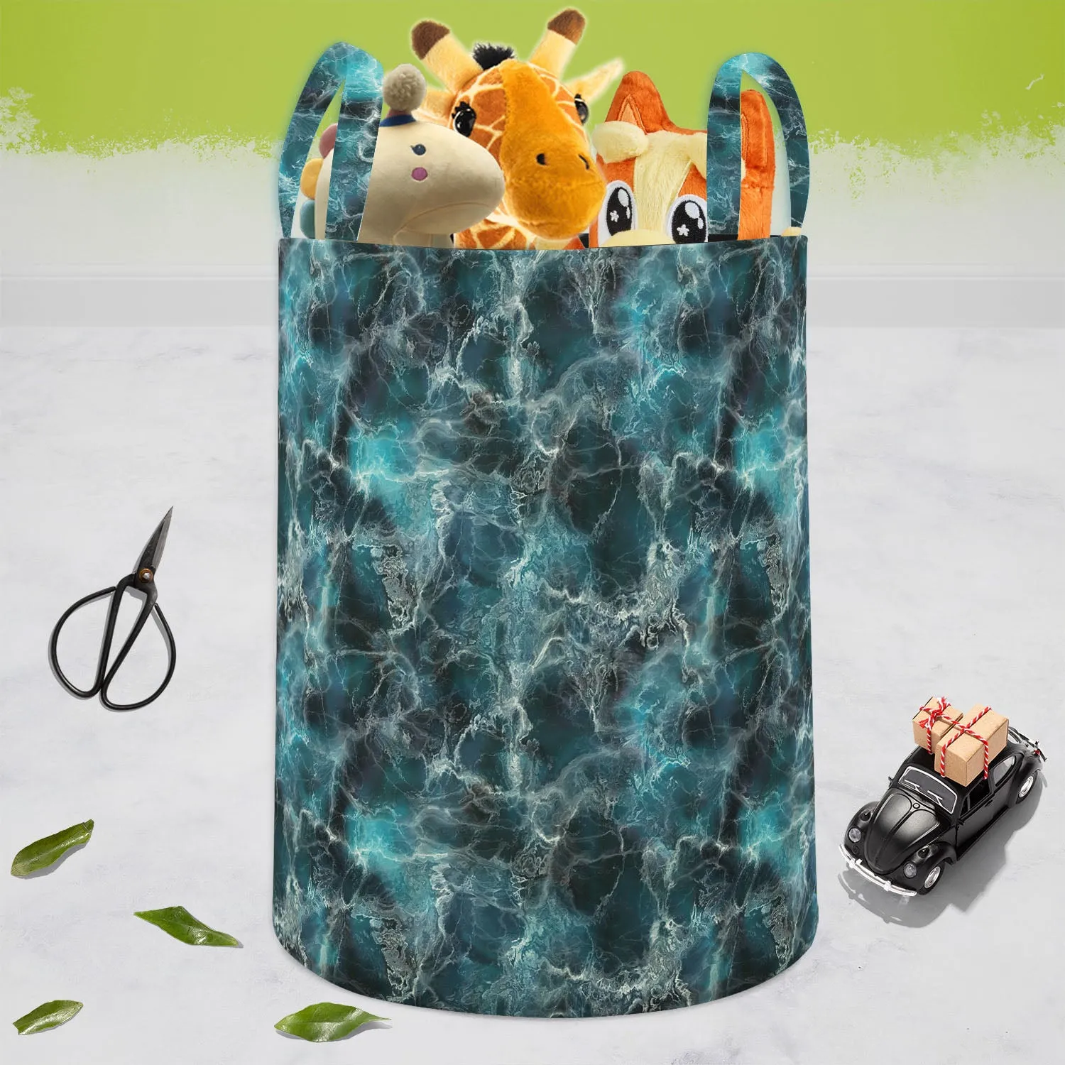 Abstract Surface D2 Foldable Open Storage Bin | Organizer Box, Toy Basket, Shelf Box, Laundry Bag | Canvas Fabric