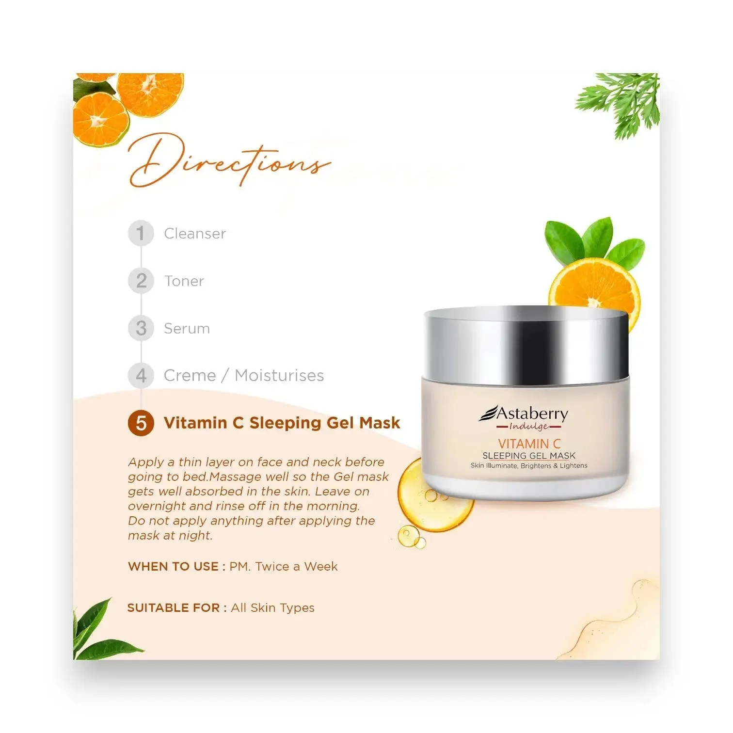Astaberry Vitamin C Sleeping Gel Mask 50g