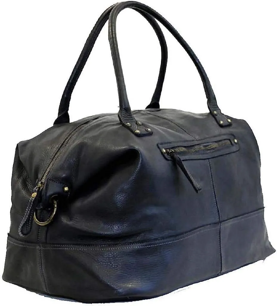 BZNA Bag Joe Schwarz Italy Designer Weekender Damen Reise Tasche Handtasche Schultertasche Leder Shopper Neu