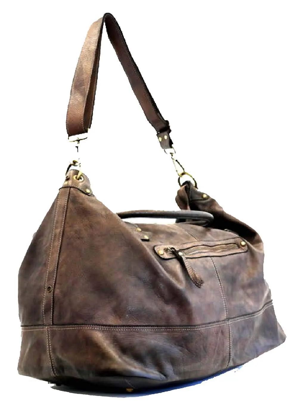 BZNA Bag Joe Taupe Italy Designer Weekender Damen Reise Tasche Handtasche Schultertasche Leder Shopper Neu