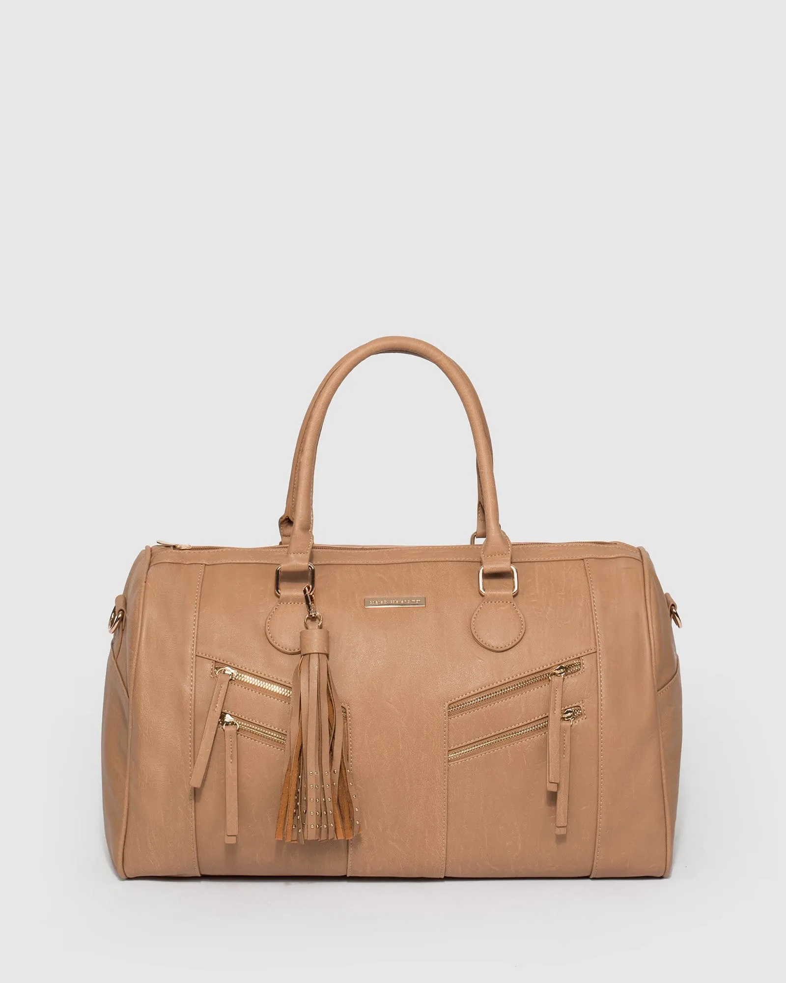 Caramel Hailee Zip Weekender Bag