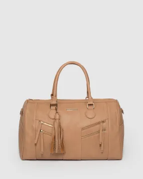 Caramel Hailee Zip Weekender Bag