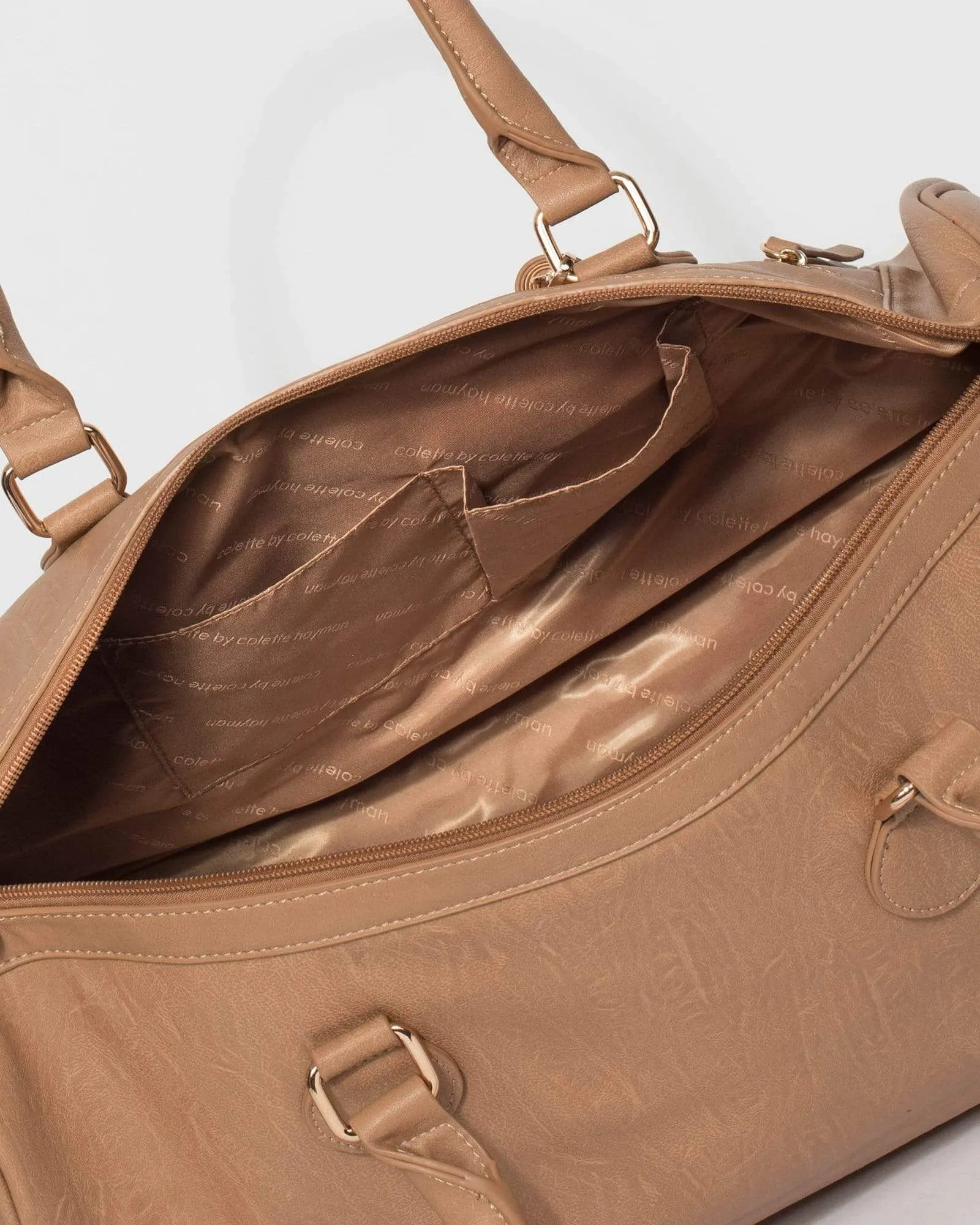 Caramel Hailee Zip Weekender Bag