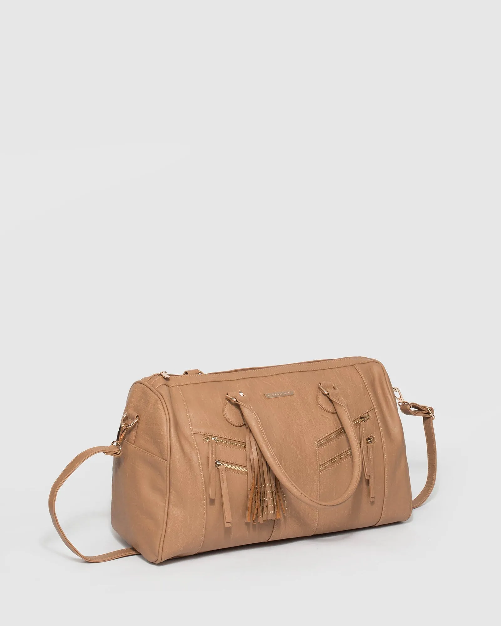 Caramel Hailee Zip Weekender Bag