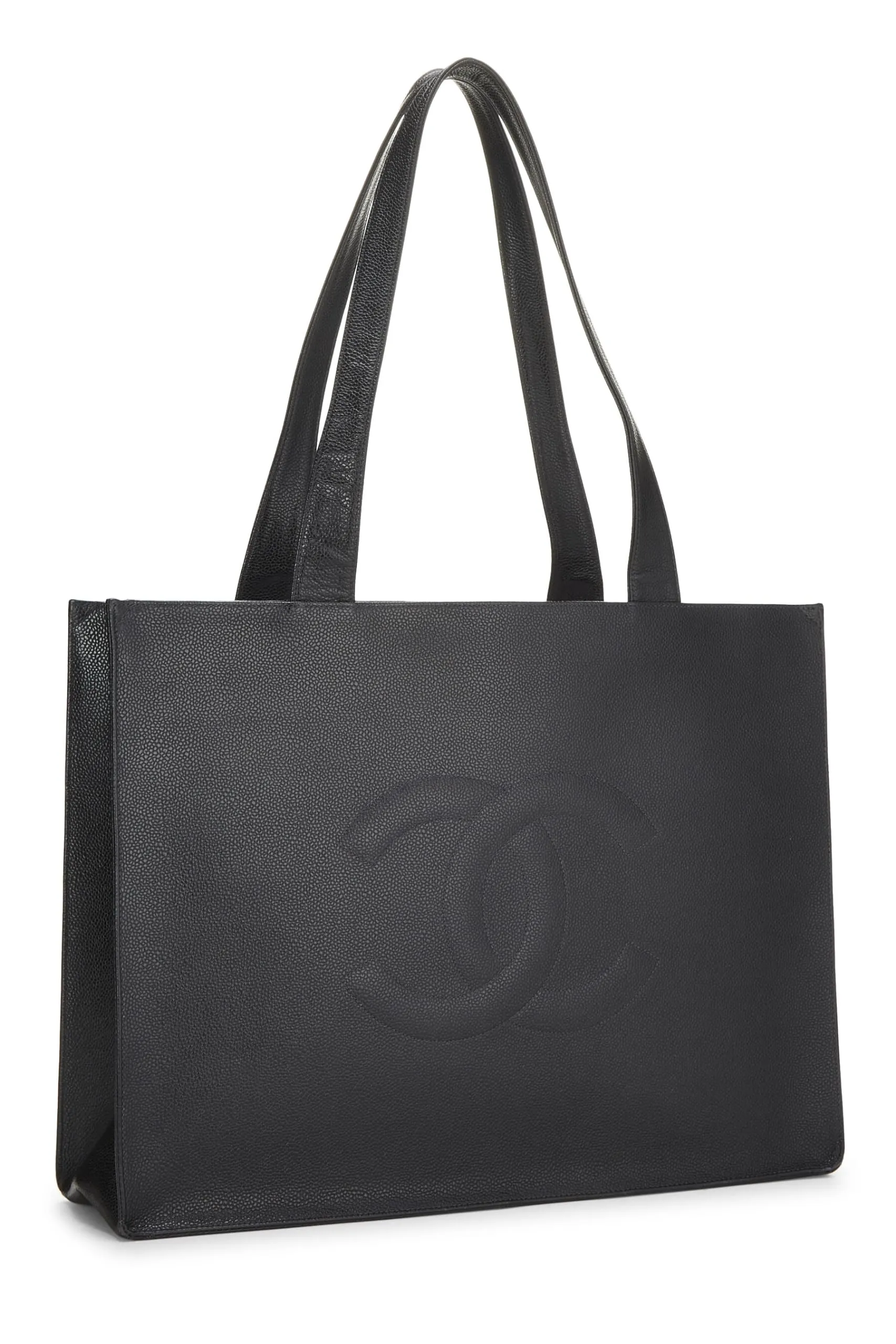 Chanel,  Black Caviar 'CC' Tote Medium, Black