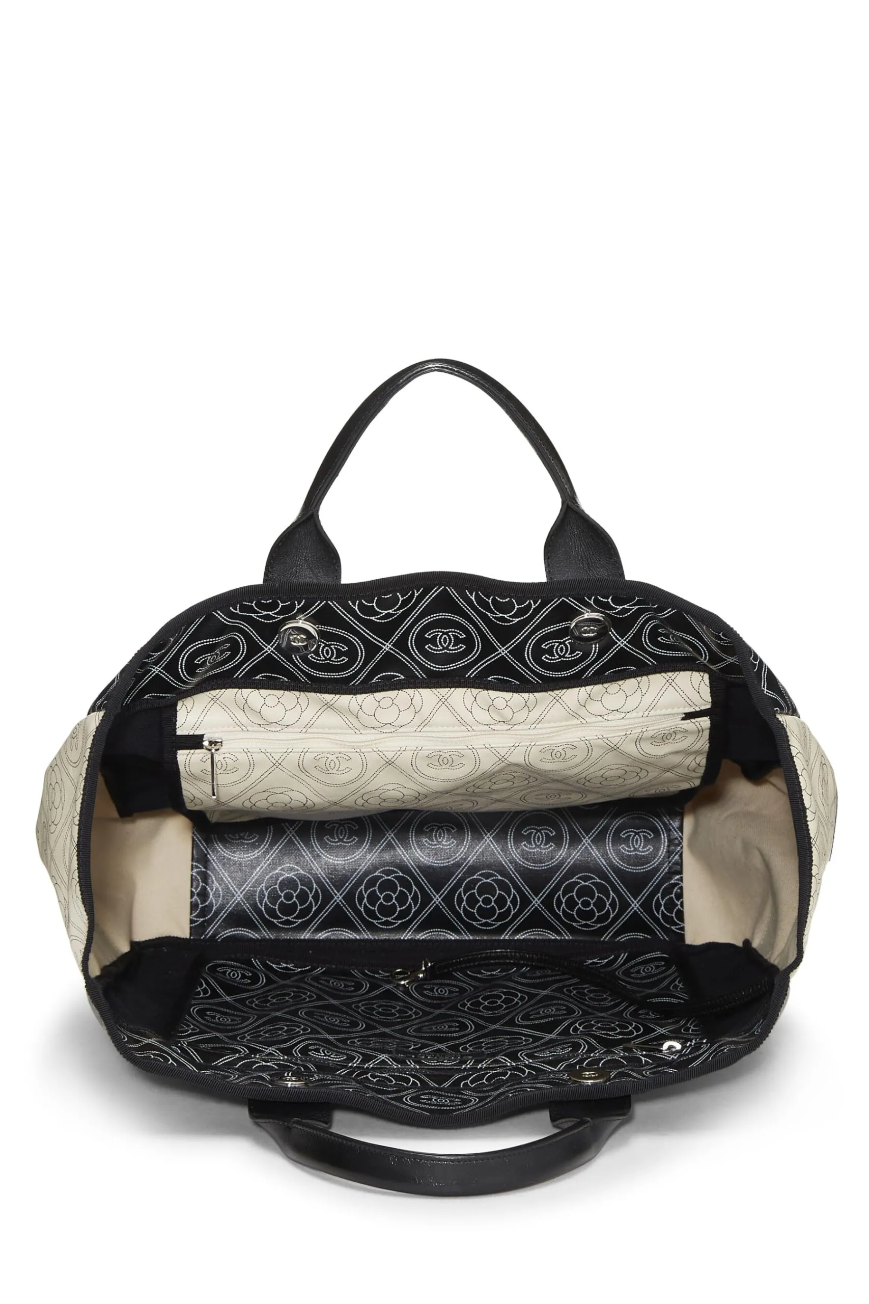 Chanel,  Black 'CC' Camellia Tote Medium, Black