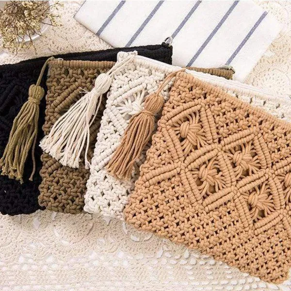 Crochet Clutch with Tassel