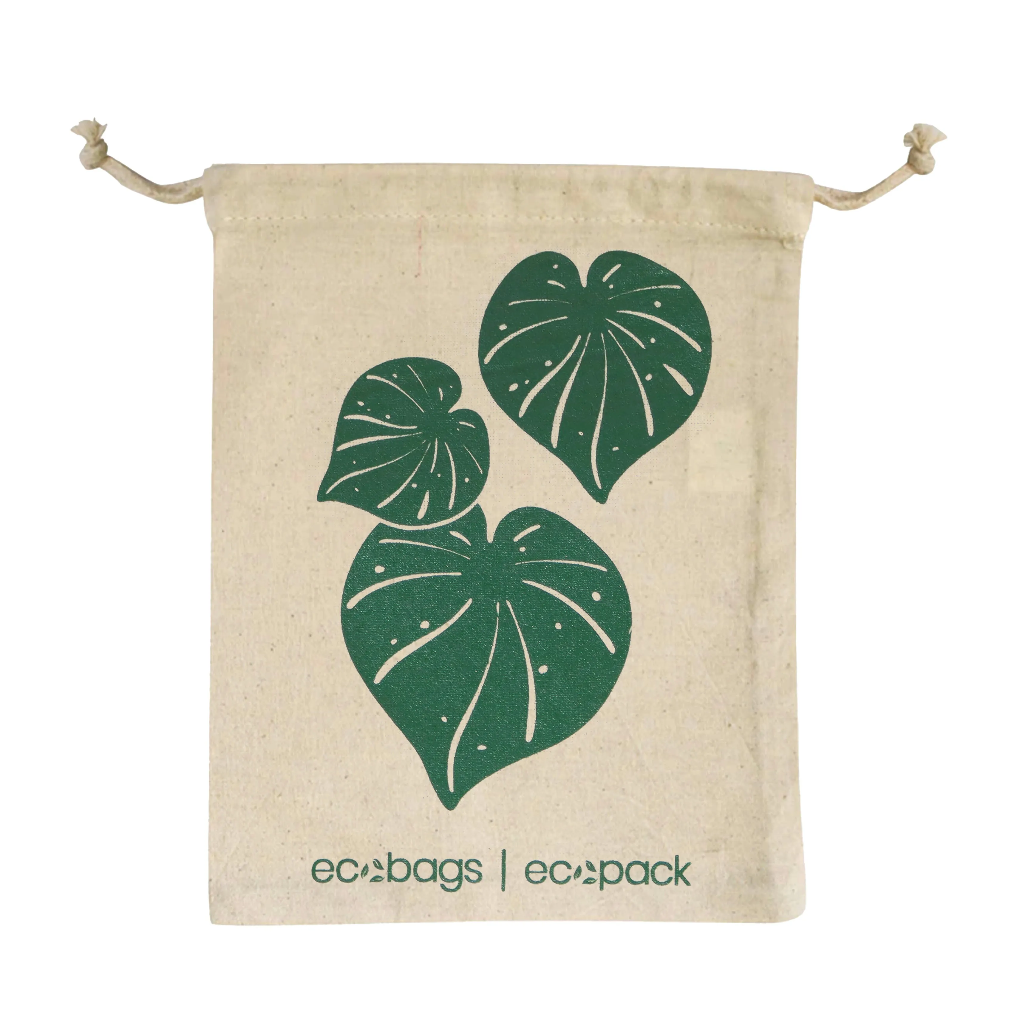 Ecobags Medium Natural Calico Drawstring Bag