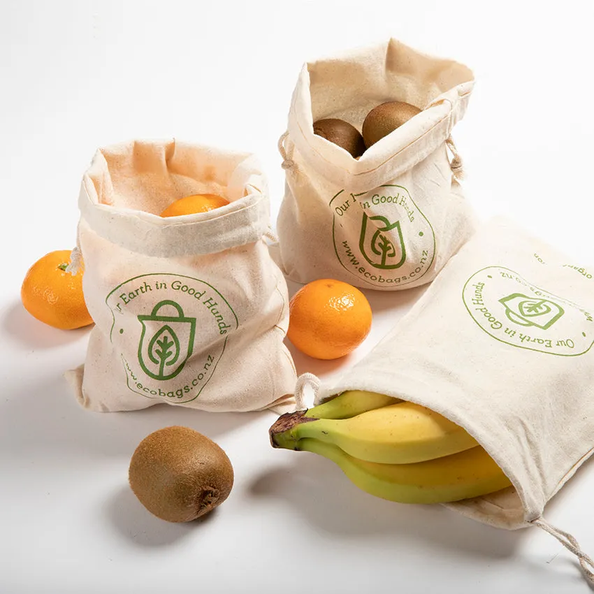 Ecobags Medium Natural Calico Drawstring Bag