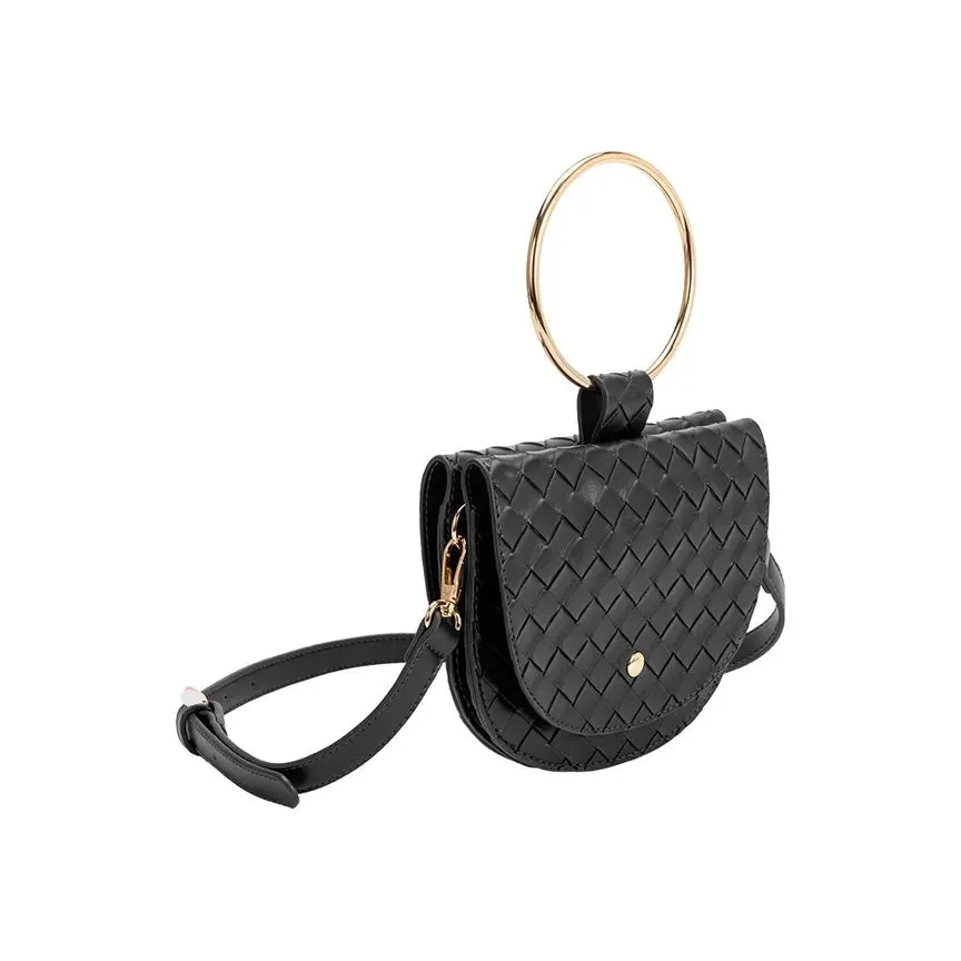 Felix Black Top Handle Bag