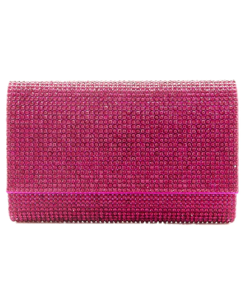 Fizzy Crystal Clutch in Fuchsia