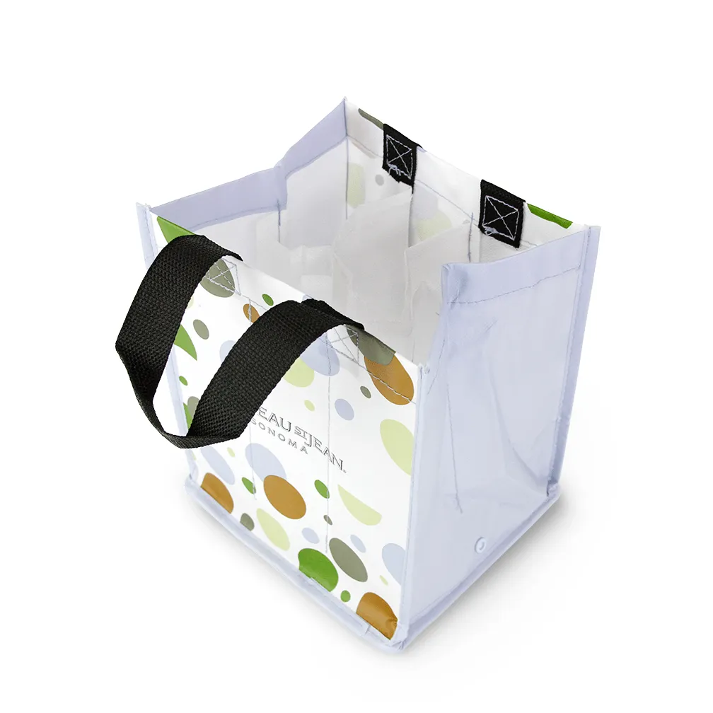 Foldable Non Woven Polypropylene CMYK Laminated Wine Tote *Fully Customizable*