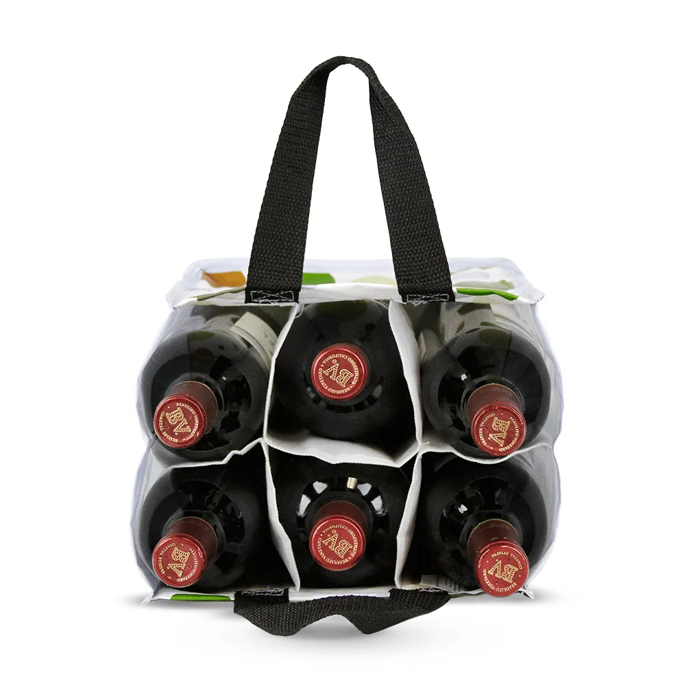 Foldable Non Woven Polypropylene CMYK Laminated Wine Tote *Fully Customizable*
