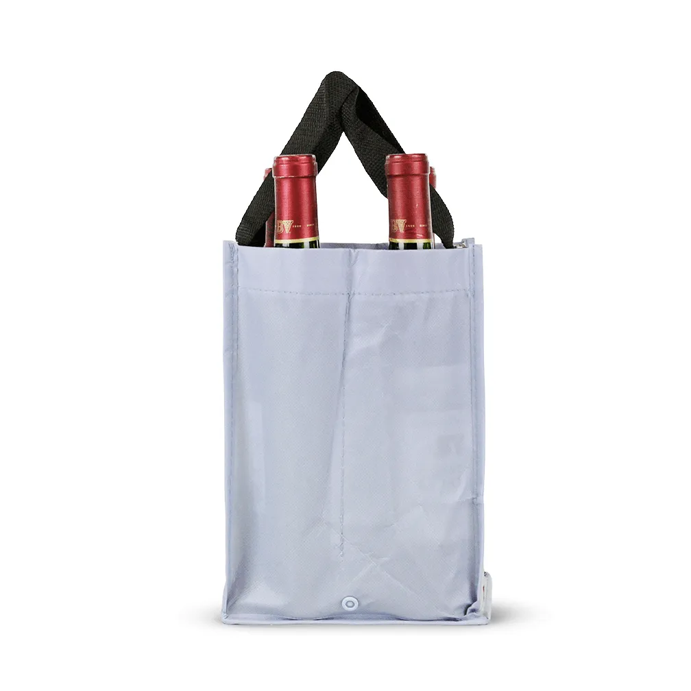 Foldable Non Woven Polypropylene CMYK Laminated Wine Tote *Fully Customizable*