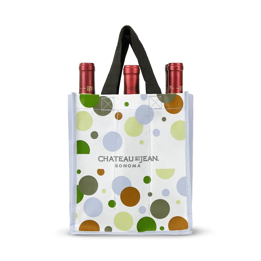 Foldable Non Woven Polypropylene CMYK Laminated Wine Tote *Fully Customizable*
