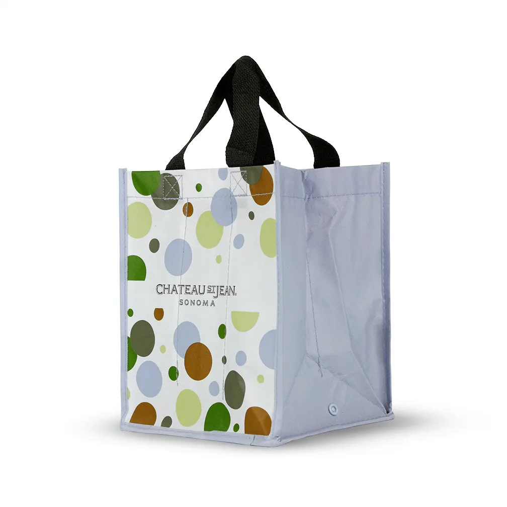 Foldable Non Woven Polypropylene CMYK Laminated Wine Tote *Fully Customizable*