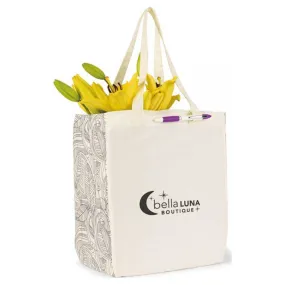 Gemline Natural/Black Origins Cotton Market Tote