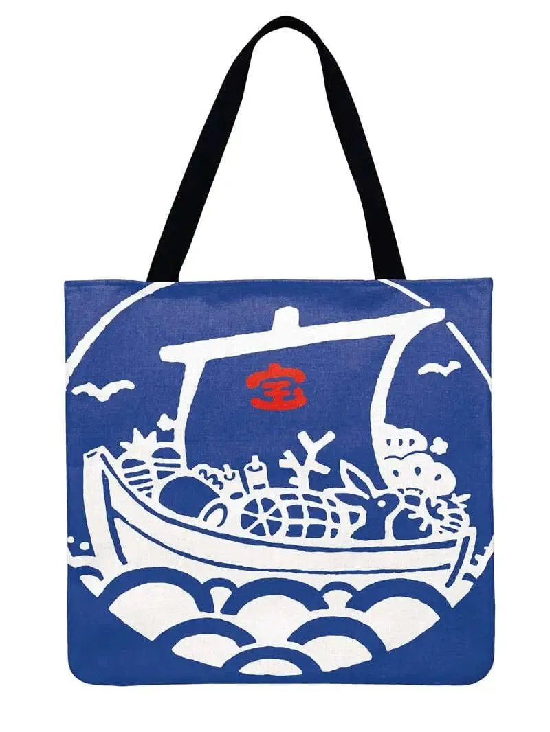 Lucky Cat Printed Tote