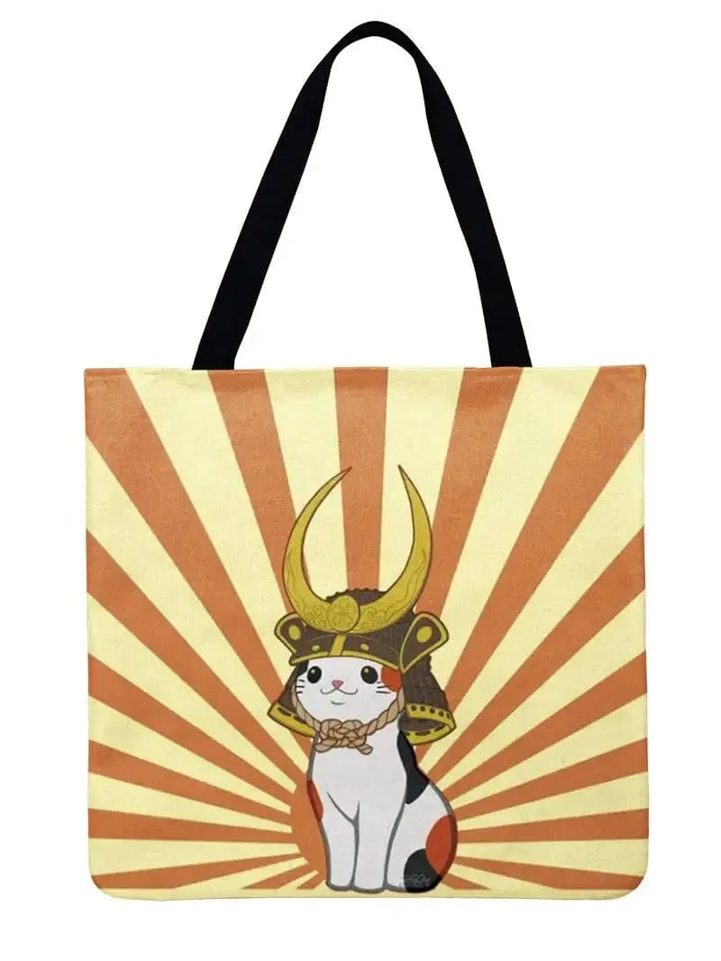 Lucky Cat Printed Tote