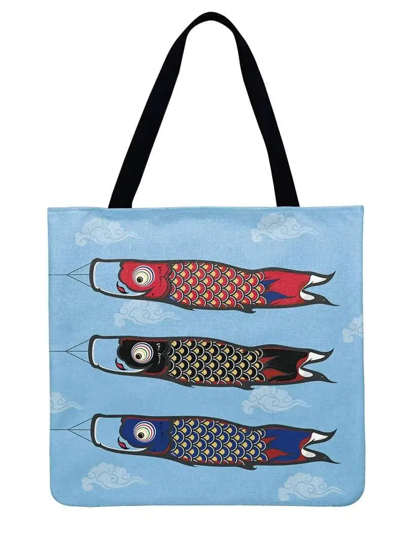 Lucky Cat Printed Tote