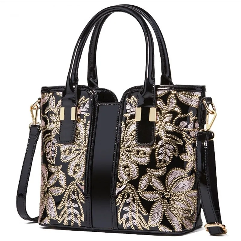 Luxury Fashion Appliques Flower Women's Messenger Bag