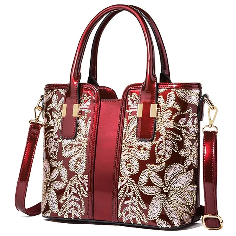 Luxury Fashion Appliques Flower Women's Messenger Bag