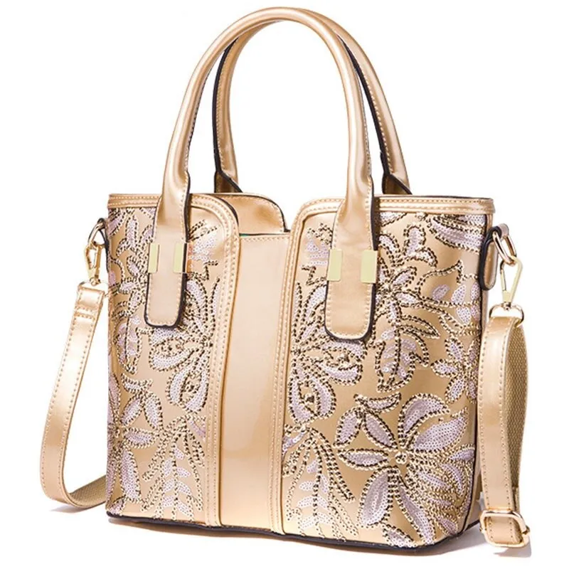Luxury Fashion Appliques Flower Women's Messenger Bag