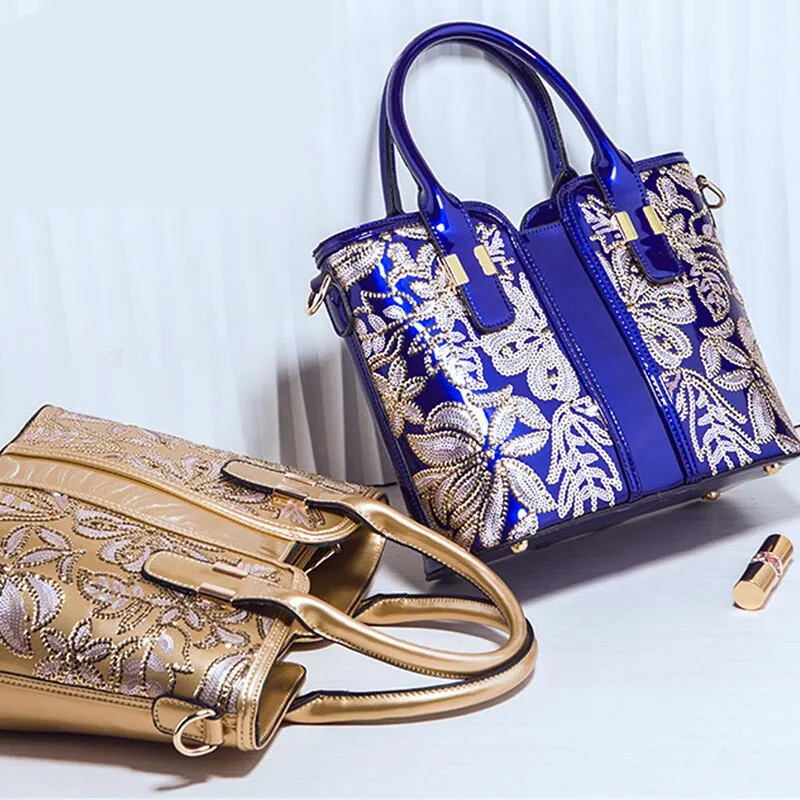 Luxury Fashion Appliques Flower Women's Messenger Bag