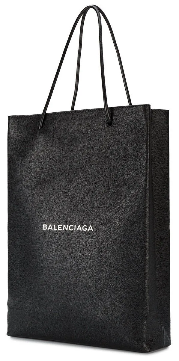 North-South Medium Shopping Bag, Black