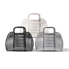 PLASTIC MARKET BAG - LARGE GRAY
