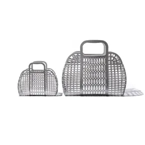 PLASTIC MARKET BAG - LARGE GRAY