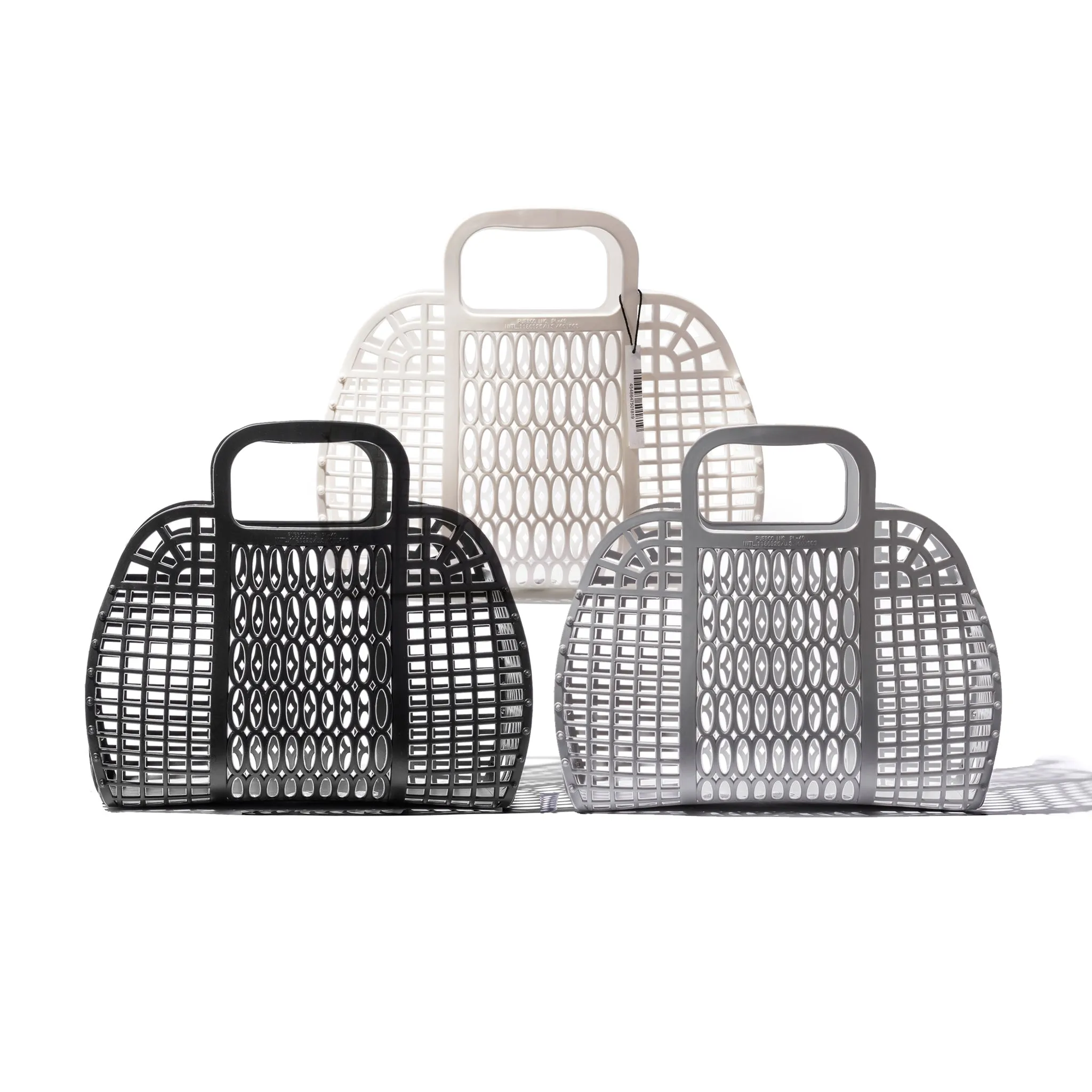 PLASTIC MARKET BAG - LARGE GRAY