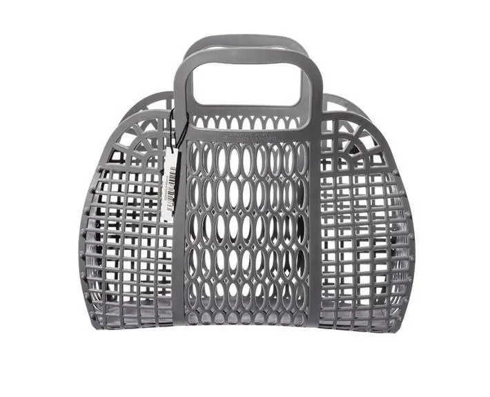 PLASTIC MARKET BAG - LARGE GRAY
