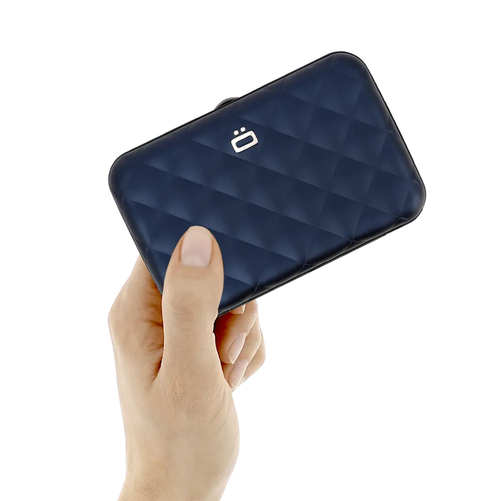 QUILTED BUTTON Card Case Wallet