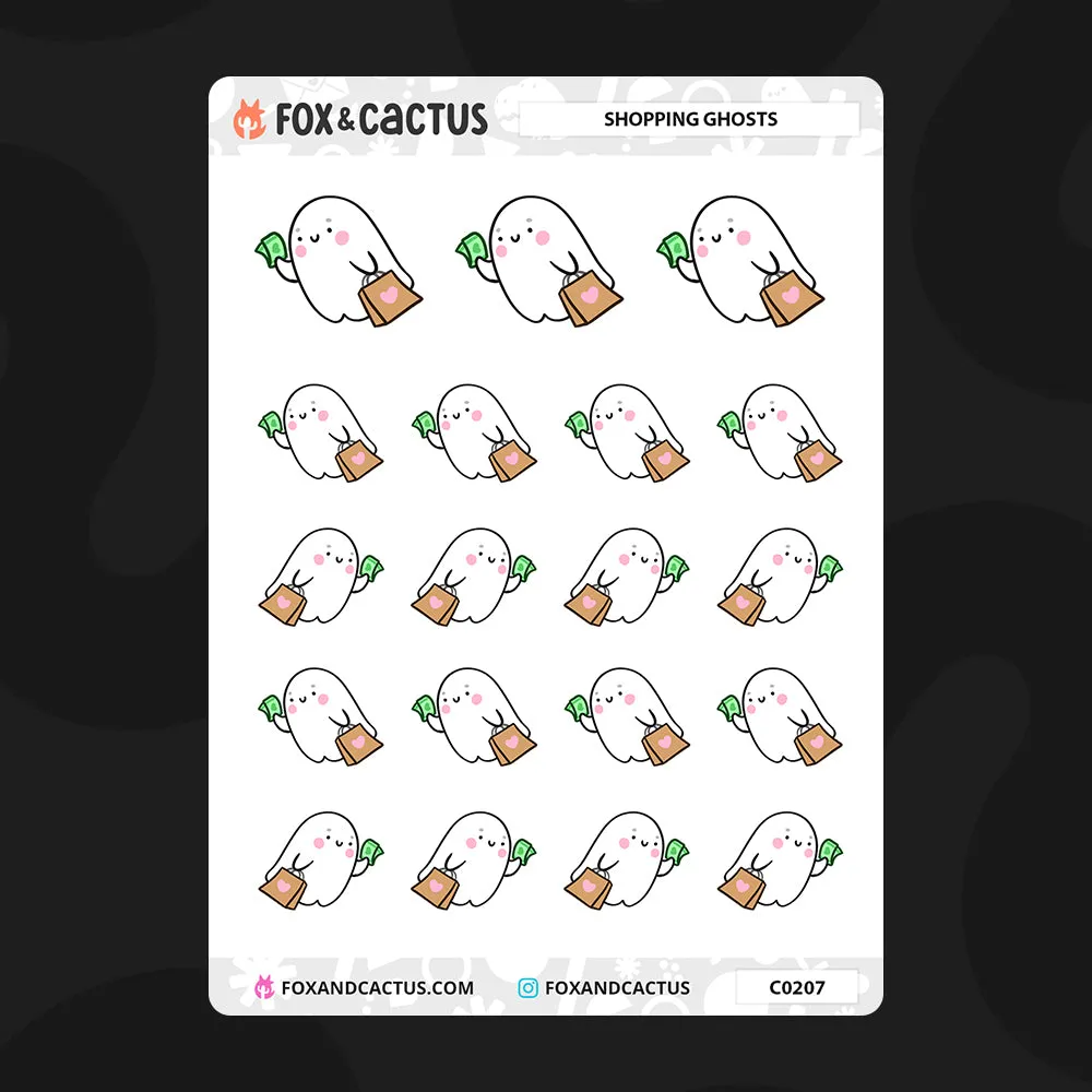Shopping Ghost Stickers