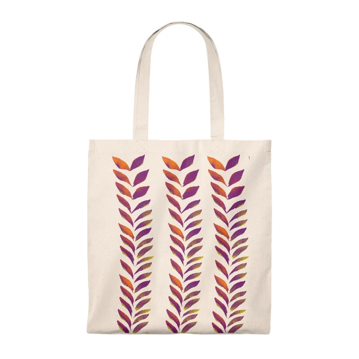 Tote Vintage Bag Purple Leaves
