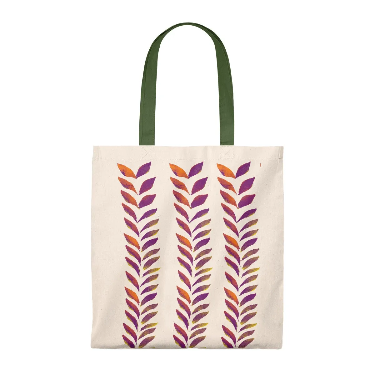 Tote Vintage Bag Purple Leaves