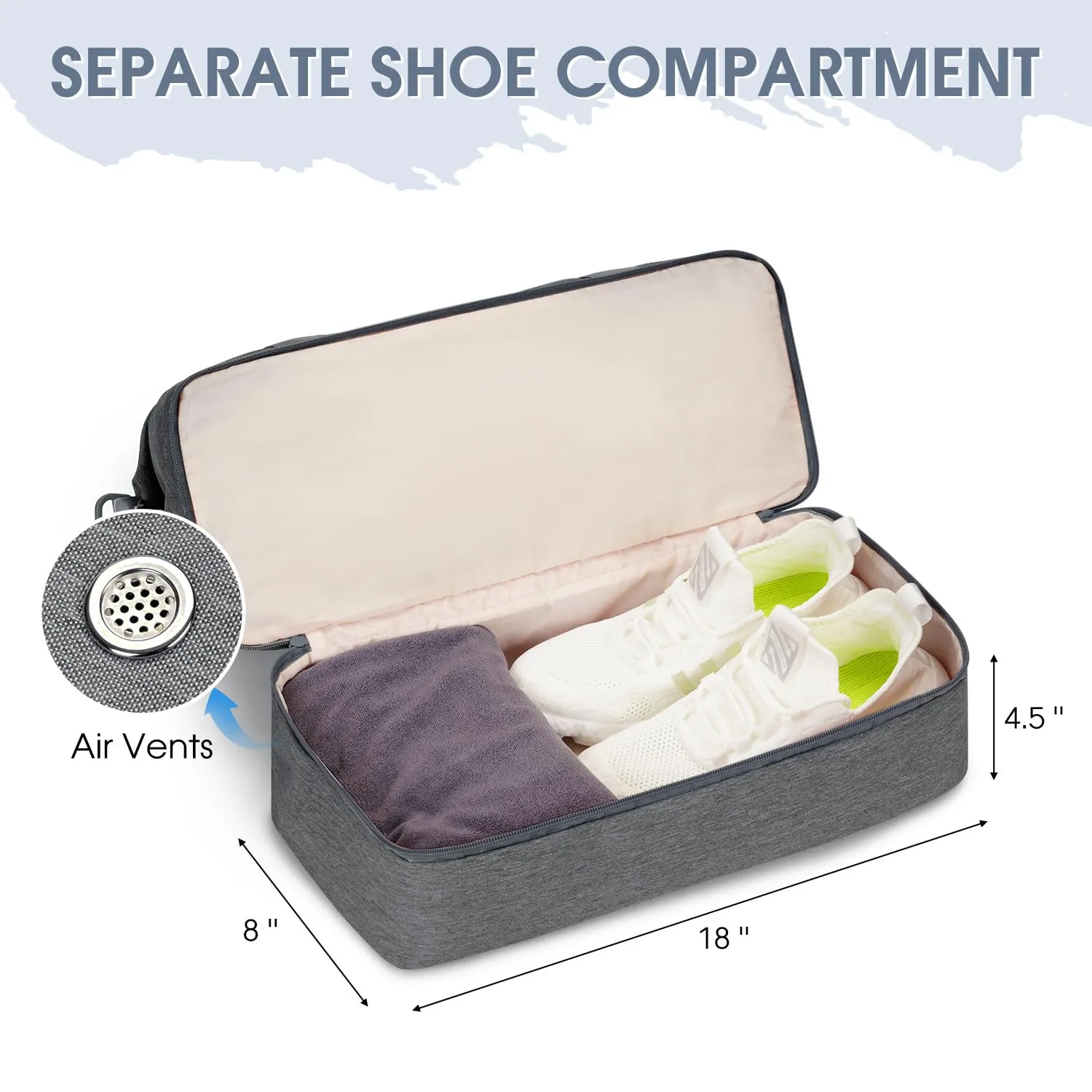 Travel Luggage Duffle Bag With Shoe Compartment - WF3417