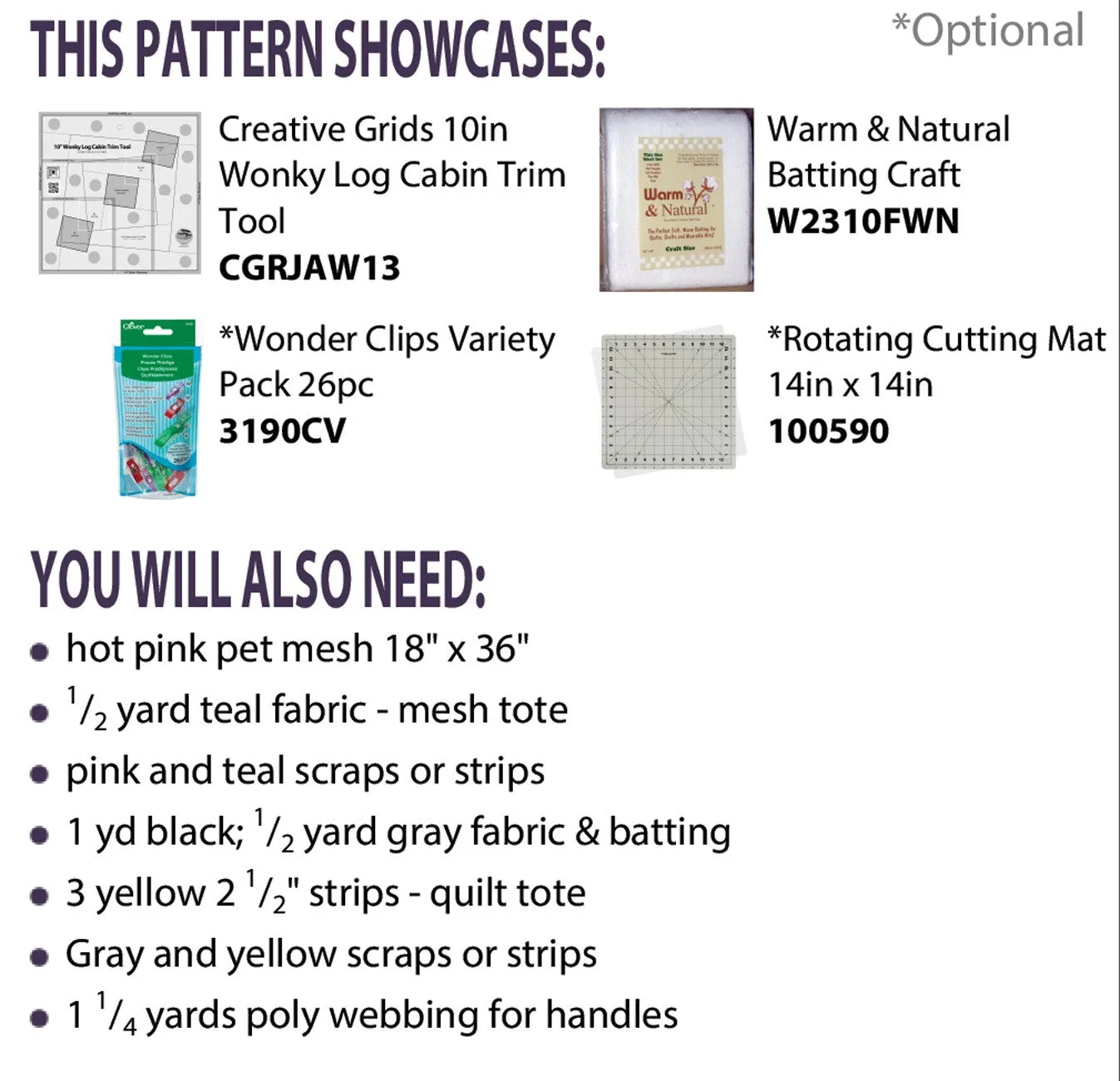 Two Wonky Totes Pattern